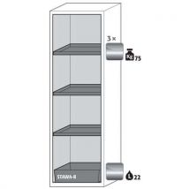 Asecos - Armário de segurança s-classic-90 s90.196.060 branco,