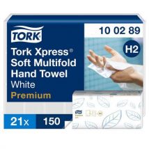 Tork - Toalhetes suaves multifold – 2 folhas – h2 premium,