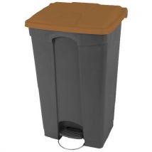 Probbax - Caixote lixo agroalim. Plást. – cinz./cast. – 90 l – probbax,