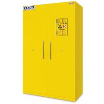 Armário Antifogo 90 Minutos - 1200mm Largura - Amarelo - 220L Capacidade - 3 Prateleiras - Segurança Inflamáveis - Exacta
