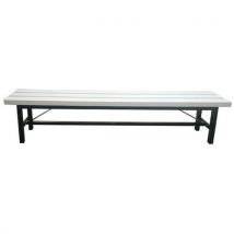Estrutura Ferro Preto - Montagem Fácil - Banco de Vestuário em PVC Branco 2150mm - 10 Anos Garantia - Manutan Expert