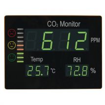 Medidor de CO2 Master - formato retangular - preto