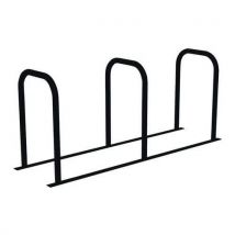 Pilarete para bicicletas em U interligado - Pintado - 3 lugares - Abri Plus