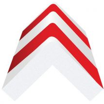 Ergomat - Protetor quadrado grande para ângulo/canto – vermelho/branco,