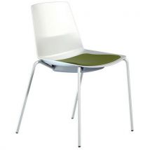 Cadeira rígida com pés brancos ou cromados Clue