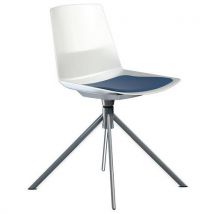 Cadeira rígida Clue com pé rotativo em metal