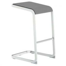 Banco alto com pé branco C-Stool