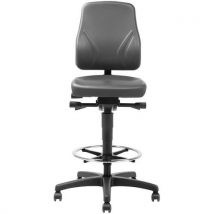 Cadeira de oficina alta com apoio para os pés - Ergonómica - Manutan
