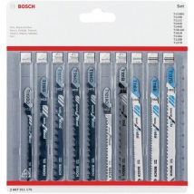 1 Jogo de Conjunto de 10 lâminas para madeira e metal JSB 83 - 92 - 100 mm - Bosch