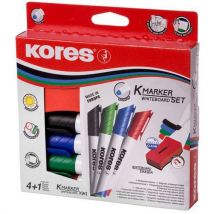 Kores - Marcador e apagador para quadro branco – conj. De 4 – kores,