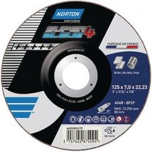 10 Unidades de Disco de rebarbagem Super Blue 4 Metal - Norton