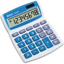 Ibico - Calculadora de secretária ibico 208x branca com teclas azuis,