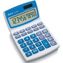 Ibico - Calculadora de secretária ibico 210x branca com teclas azuis,