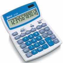 Ibico - Calculadora de secretária ibico 212x branca com teclas azuis,
