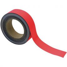 Fita magnética apagável para marcação - 10 m - Vermelha - Manutan