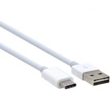 Cabo dados USB-A 2.0 reversível para USB Tipo-C - Branco - Moxie