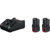 Bosch - Conjunto 2 Baterias 12V 3Ah e Carregador Rápido - Ferramentas Elétricas Portáteis