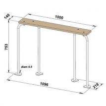 Banco para Fumadores 1M - 2 Lugares - 100cm - Montagem Fácil - Exterior - Mottez