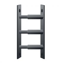 Barras de Segurança Telescópicas para Janela - Preto 30-55cm - Aço Resistente - Kit 3 Unidades - Mottez