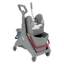 Carro de Limpeza Nickita 2x15L Antracite - 30L Capacidade - Polipropileno - Rodízios 80mm - TTS