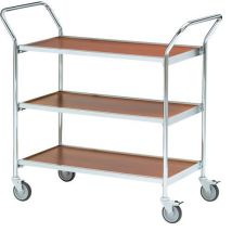 Carro móvel com 2 pegas - 3 plataformas - capacidade de 150 kg