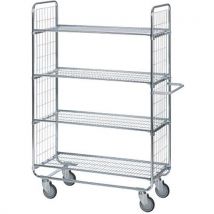 Carro para preparação de encomendas - 4 plataformas - capacidade de 200 kg