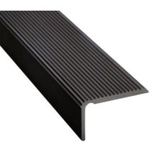 Perfil de Degrau Angular Preto 33x20mm 3m - Segurança e Acessibilidade - Wattelez