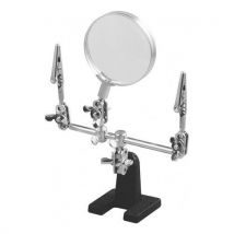 Lupa C-3PO com Suporte e Clipe Ajustável - Ampliação 5x - Ideal para Detalhes - Velamp