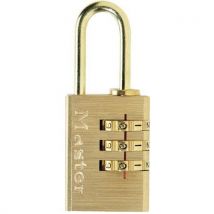 Master lock - Cadeado de combinação – alumínio c/ acabam. Em latão – 20 mm,