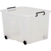 Strata - Caixa storemaster slimline c/rodízios, 75 l, pegas com mola,