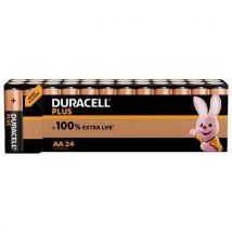 Duracell - Pilha alcalina aa plus 100% – 24 unidades – duracell,