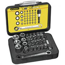 Stanley - Coffret d'embouts de vissage 1/4 25 mm jeu de 32 pièces,