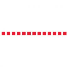 Novap - Sinalética p/ porta envidr. – 52 mmx1 m – quadrados verm.,