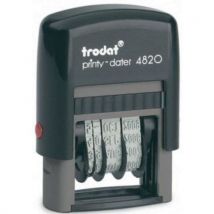 Trodat - Carimbo datador printy 4820 – preto – tinta preta – trodat,