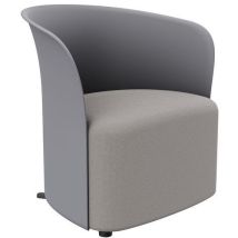 Poltrona Crown Cinzenta 1 Lugar - Poliéster e Polipropileno - 73cm Largura - Conforto e Estilo - Meet By Paperflow