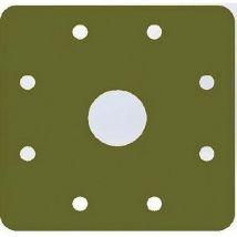 Hadef - Gabarito de 500 x 500 mm e hastes de ancoragem ,