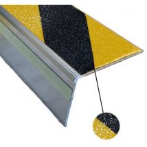 Perfil Degrau Antiderrapante Fotoluminescente Alumínio 60mm x 46mm x 50mm - Wattelez