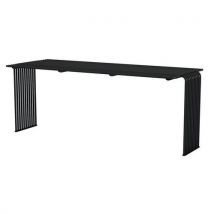 Preta - 200cm x 74cm x 75cm - Durável e Elegante - Mesa de Exterior em Aço Inoxidável