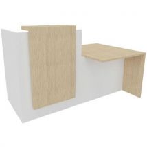 Buronomic - Banco receç. À esq. L180 pmr fifty fifty – carv. Nat. Bran.,