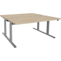 Clen - Adema+ posto duplo reg. 140x165 cm tampo carv. Nat./prat.,