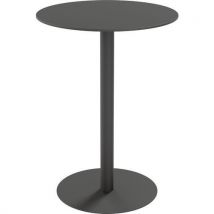 Paperflow - Mesa de exterior cross red., ø 80 cm a110 cm – tampo preto,