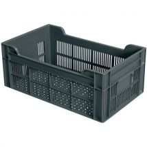 Gilac - Recipiente empilhável perfurado - 20 l - cinzento,