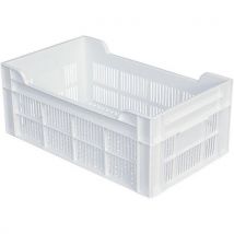 Gilac - Recipiente empilhável perfurado - 20 l - branco,