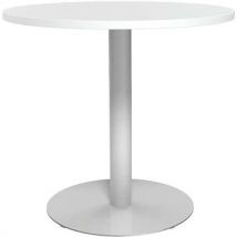 Robberechts - Mesa de reuniões redonda – 80cm – base em tulipa – branco/branco,