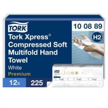 Tork - Toalhetes – suaves brancos 2 folhas, dobra em z – h2 premium,