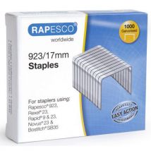 Rapesco - Cx. 1000 agrafos 23/17 galvanizados p/agrafador grande cap.,