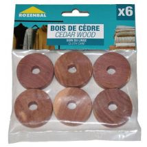 Rozenbal - Saqueta de 6 placas redondas encaixáveis em madeira de cedro,
