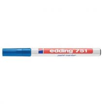 Edding - Marcador de tinta edding 751 – ponta de ogiva média – azul,