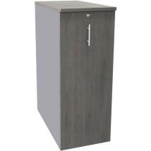 Bloco Tower H114 - 3 Prateleiras Alumínio/Carvalho Cinza - 1 Gaveta - 114cm Altura - Eco-Responsável - Simmob