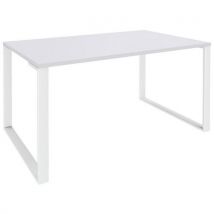 Simmob - Secretária de 120x80 – branco/pés brancos,